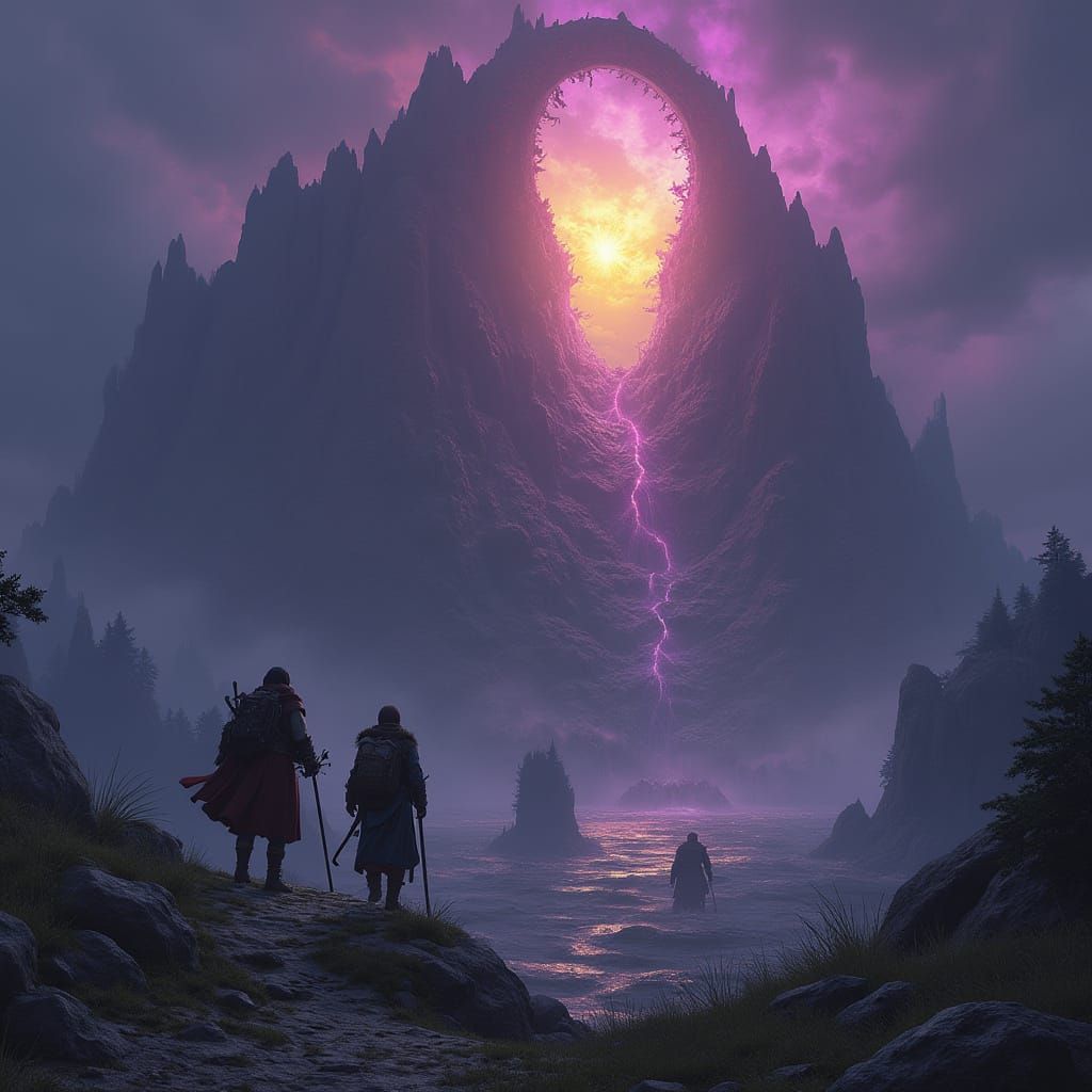 Adventurers Emerge onto Necropolis Hill: Dark Fantasy