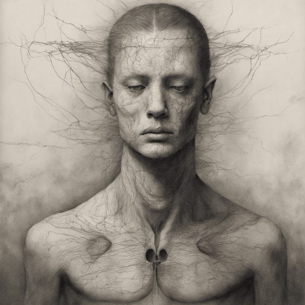 Tattoo Design: Split Identity in Dark Surrealism