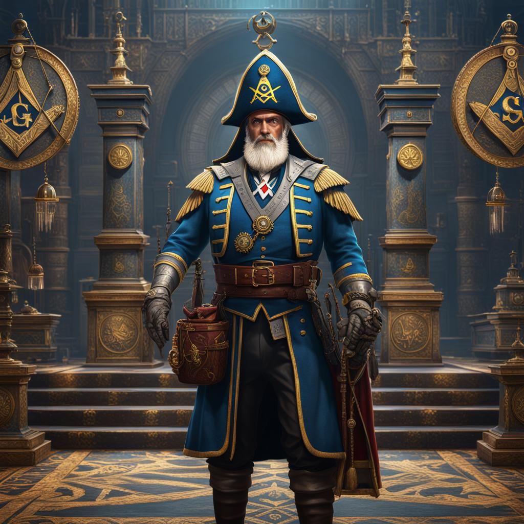 Pirate Freemason with Masonic Regalia
