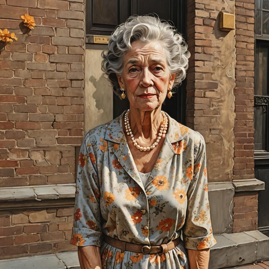 Nostalgic Portrait in Norman Rockwell Style