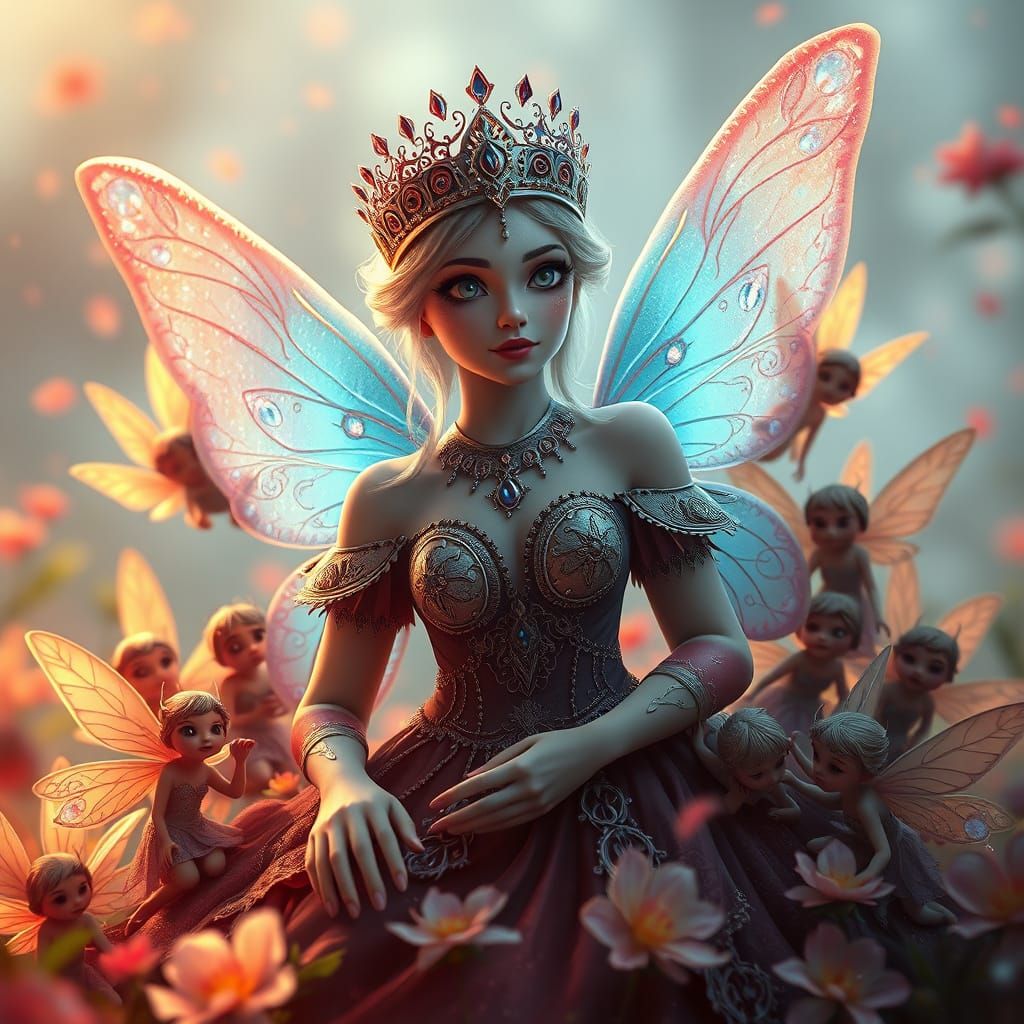 Enchanting Queen Fairy in Whimsical Realm