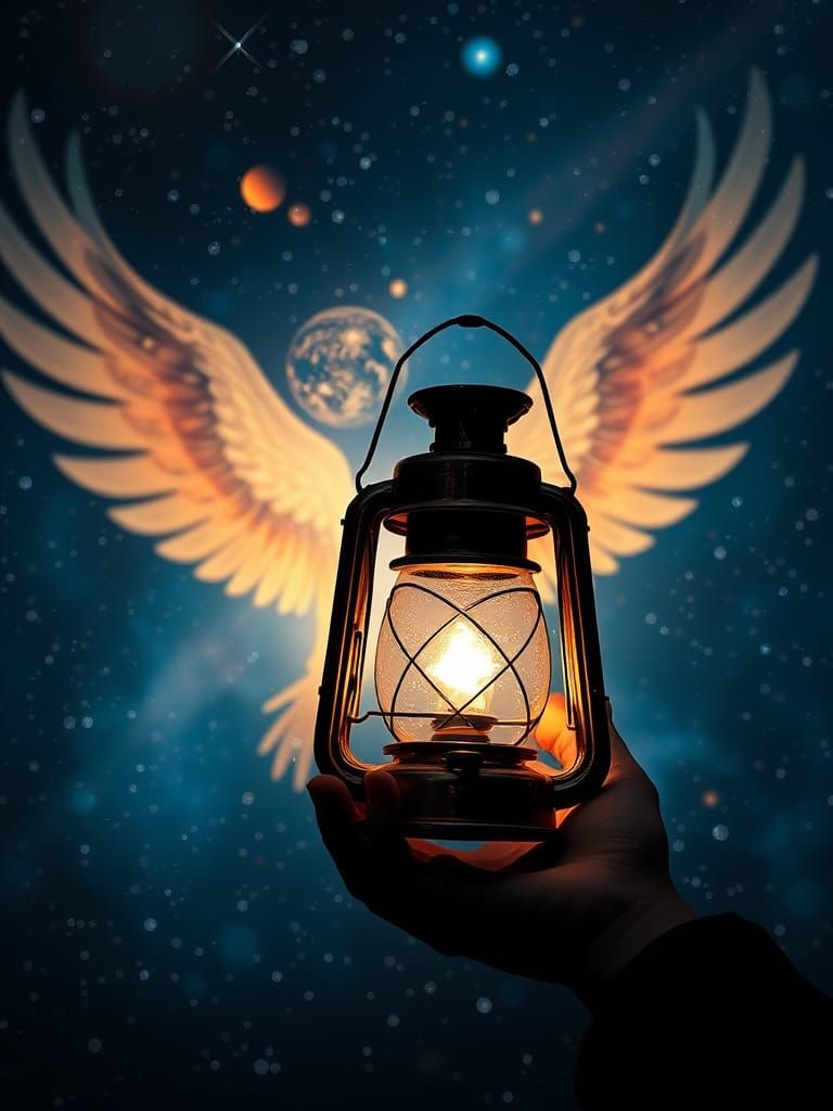 (God using the Universe as a hand held old fashioned lantern...