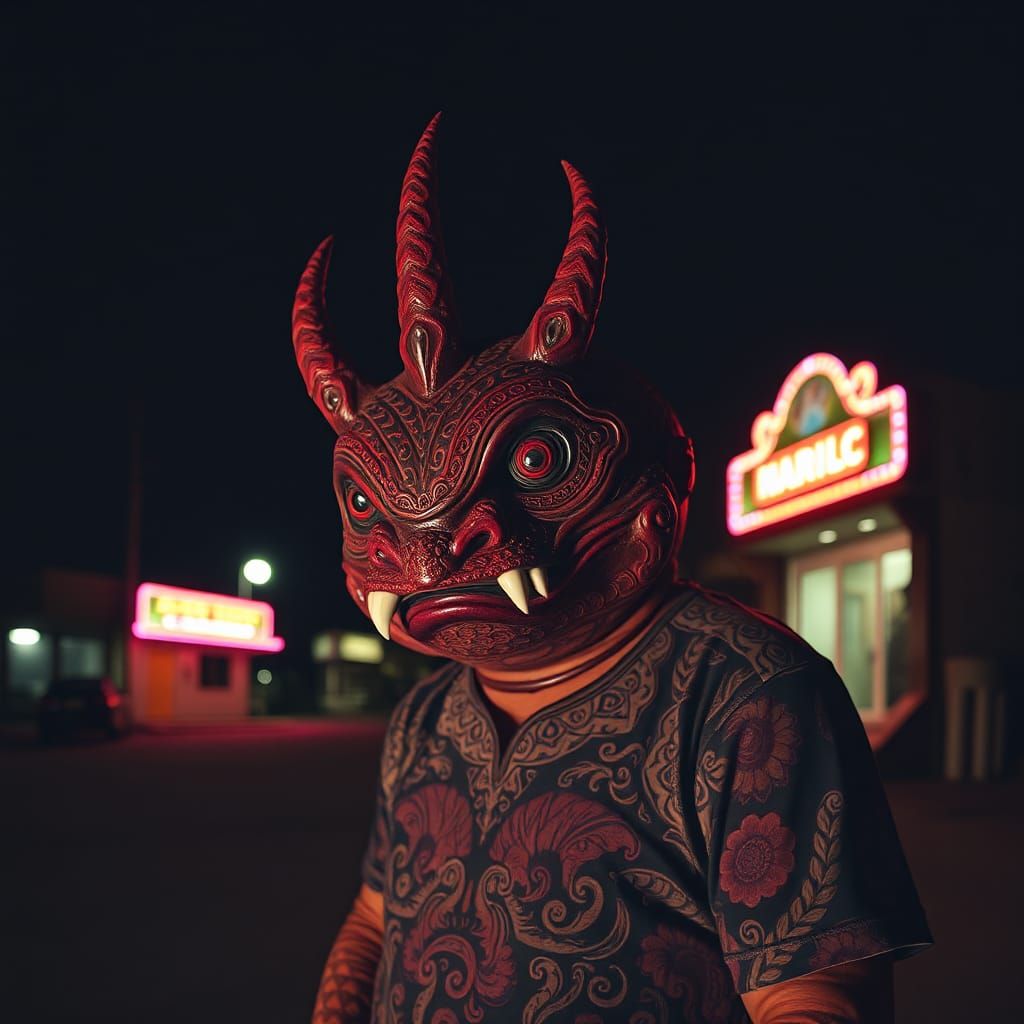 Dreamy Night Carnival in Ornate Folk Art Style