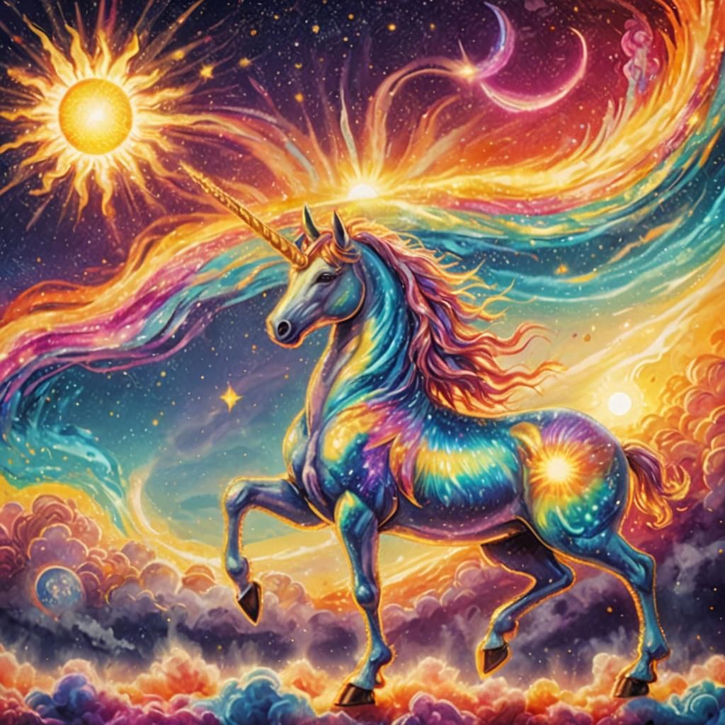 Cosmic Unicorn in Front of the Sun