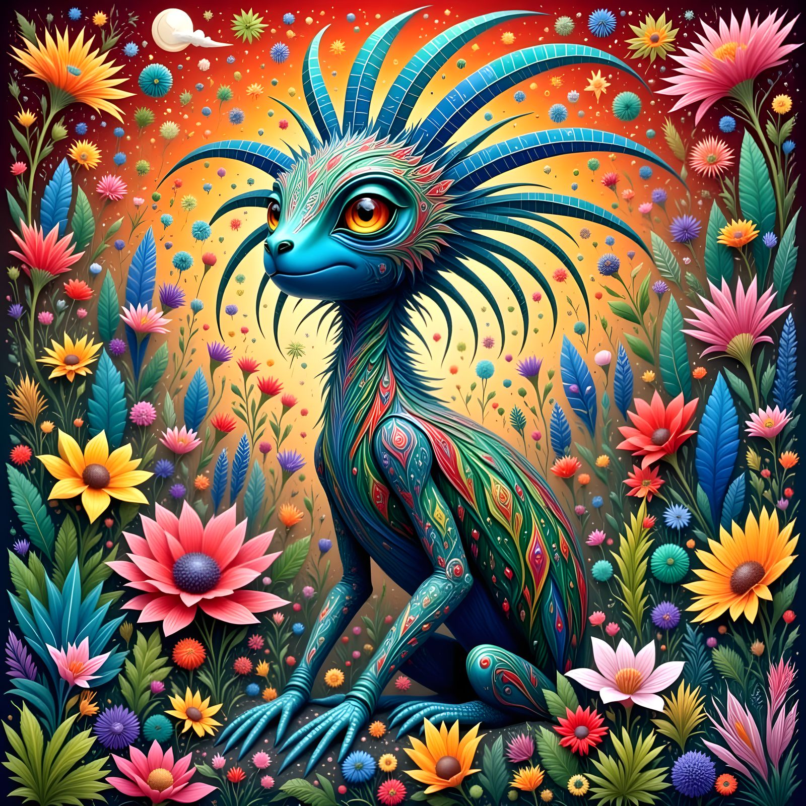 Psychedelic Alien of Love Casts Spell