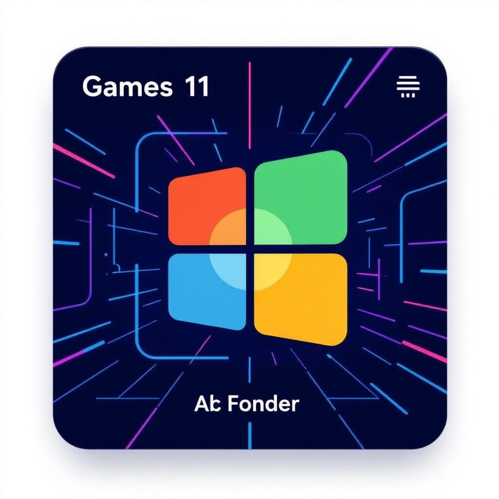 Futuristic Windows 11 Games Folder Icon