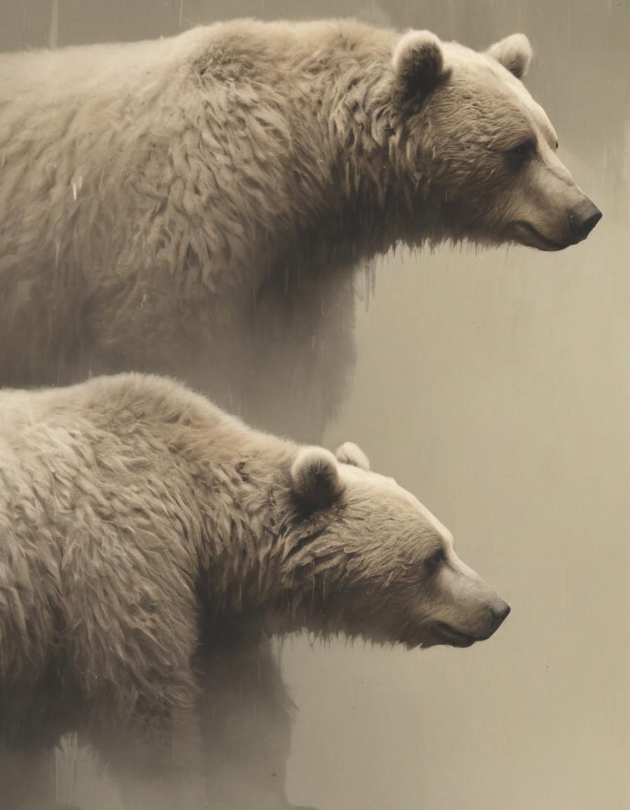 Obese Bears Clipart in Jon Klassen Style