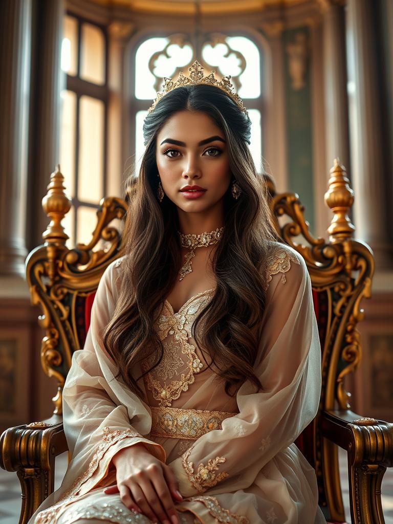 Brazilian Princess in Colonial Palace Portrait