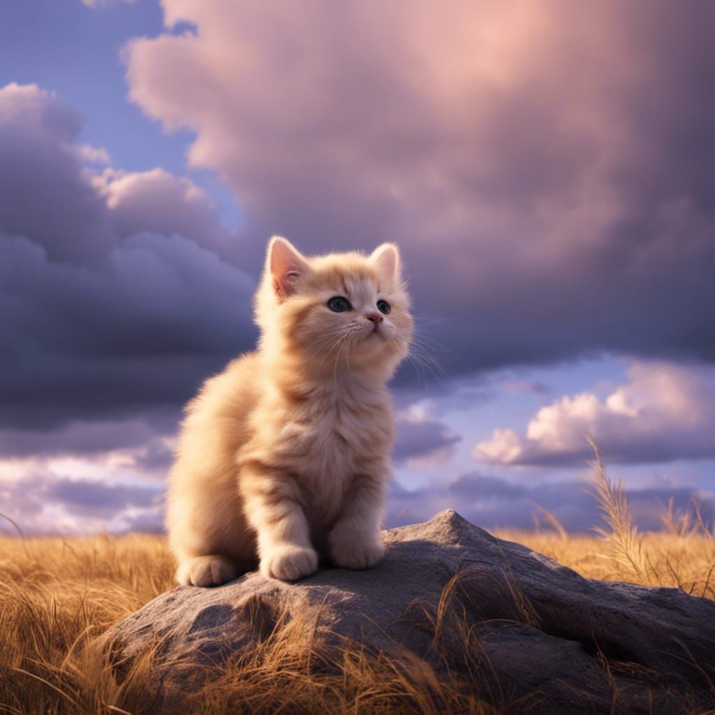 Kitten beholds the world