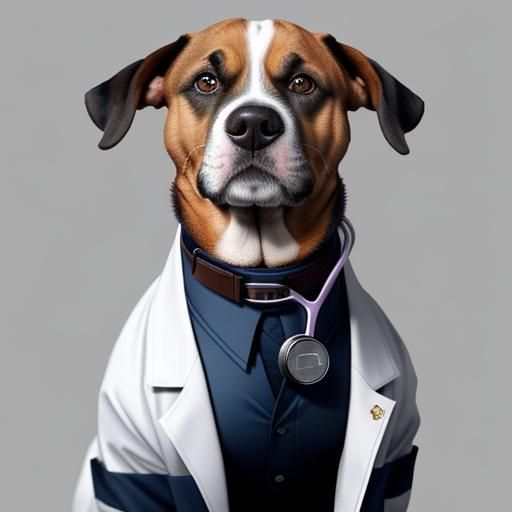 Dog Doctor with Matching Hair Color