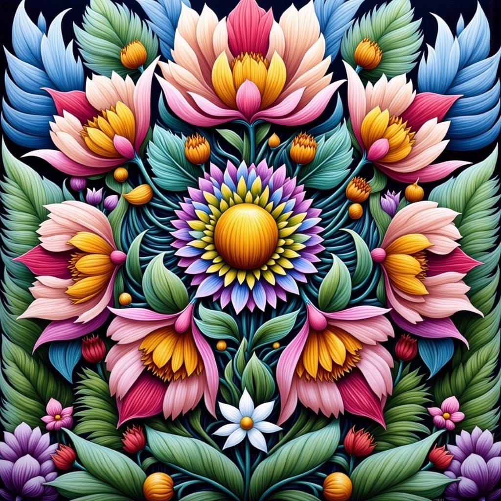 Flower design Warm and Fuzzy Lora