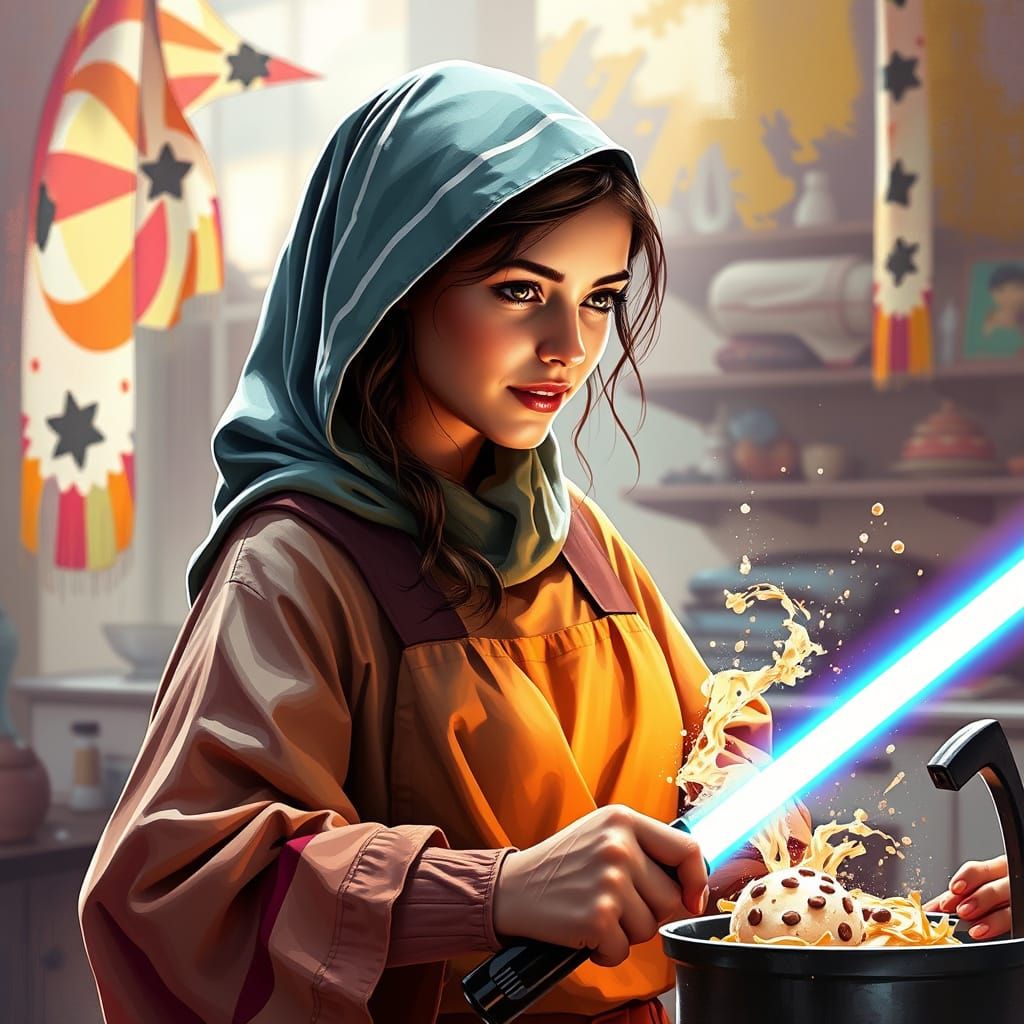 Glowing Star Wars Tradwife Channels the Force