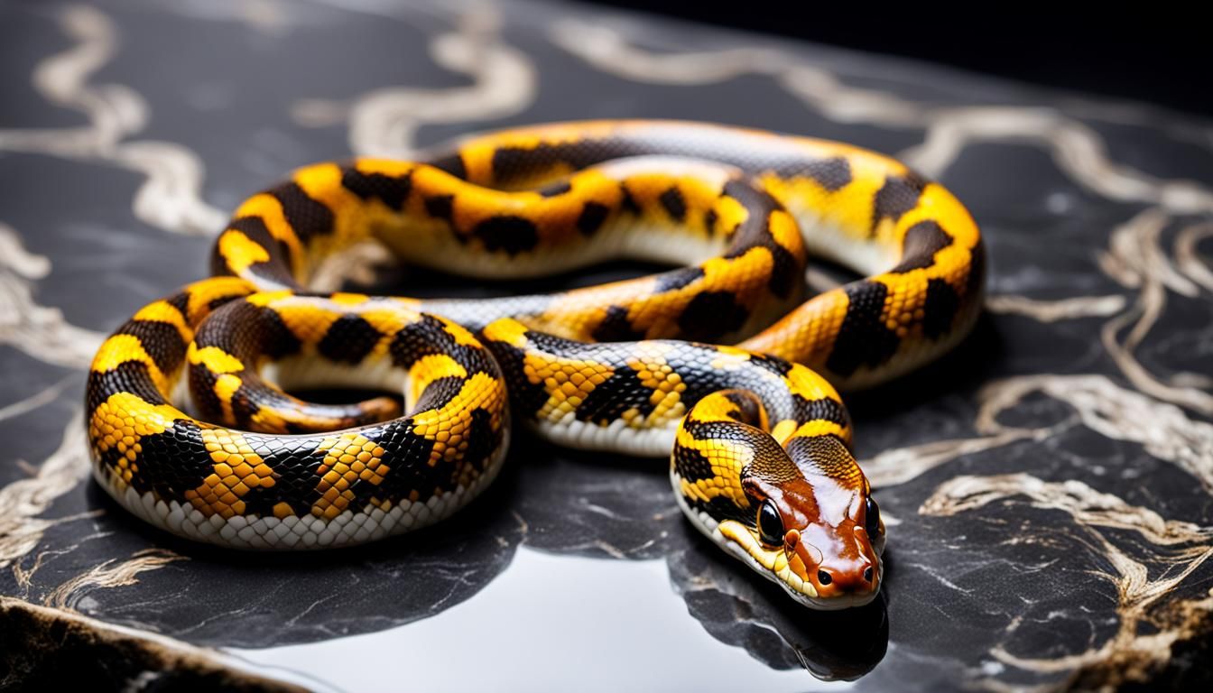 Porcelain Cobra of Ming Dynasty on Marble Table