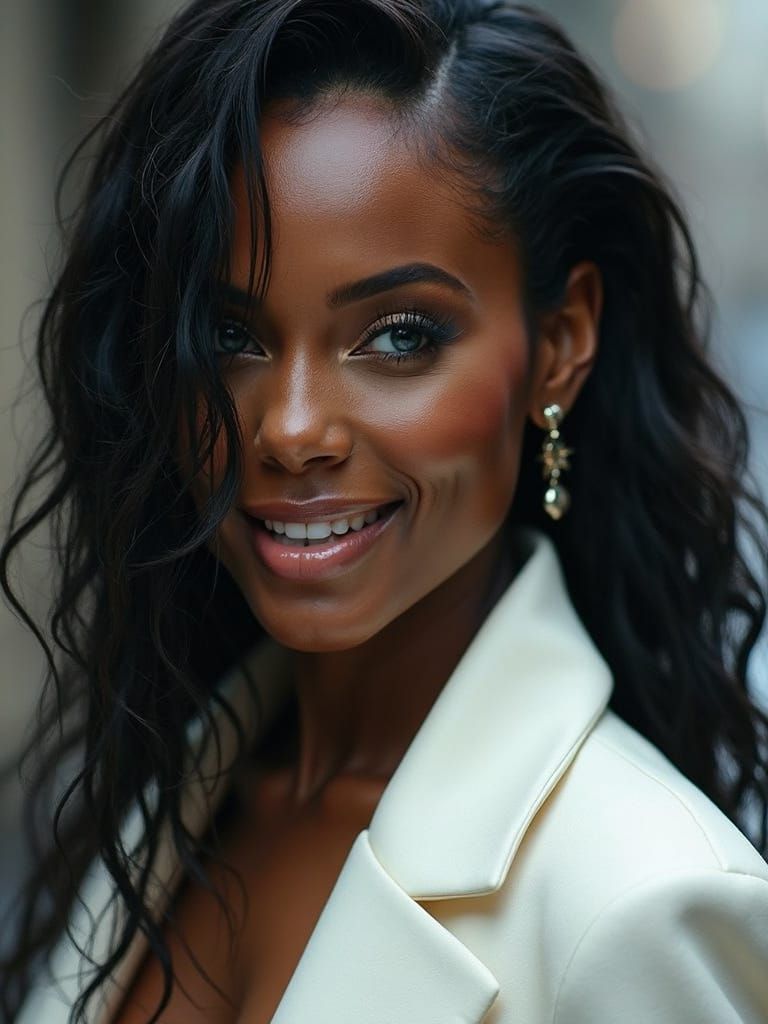 Warrior Angel in White, Exuding Quiet Strength and Fierce El...