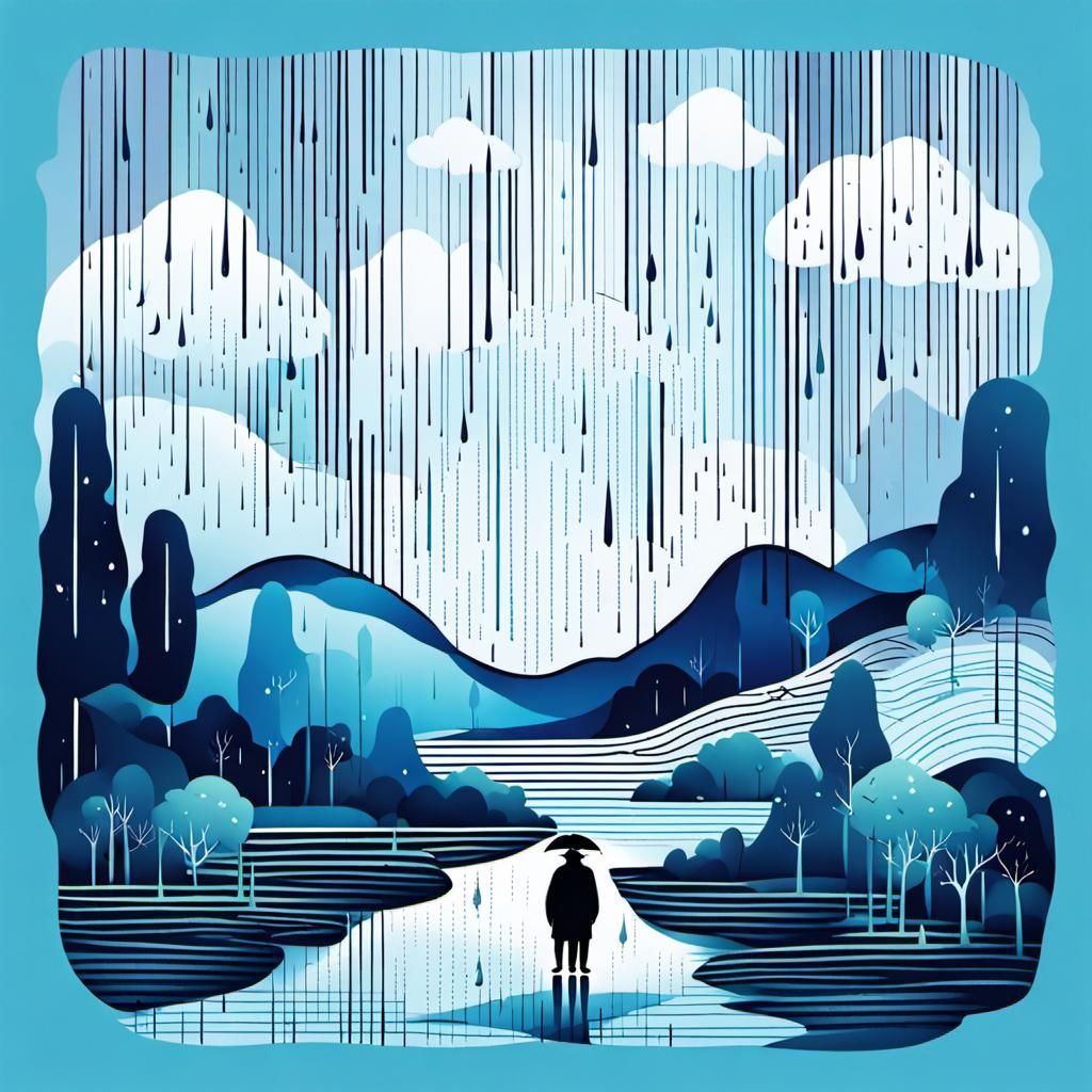 Abstract 'Rain Rain Go Away' Dreamscape