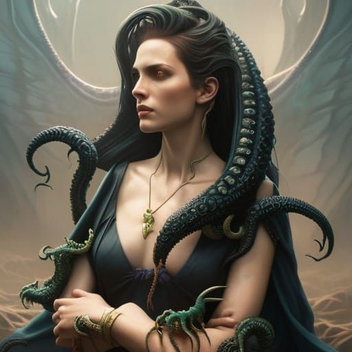 Eldritch Cthulhu Portrait in Dark Fantasy Style