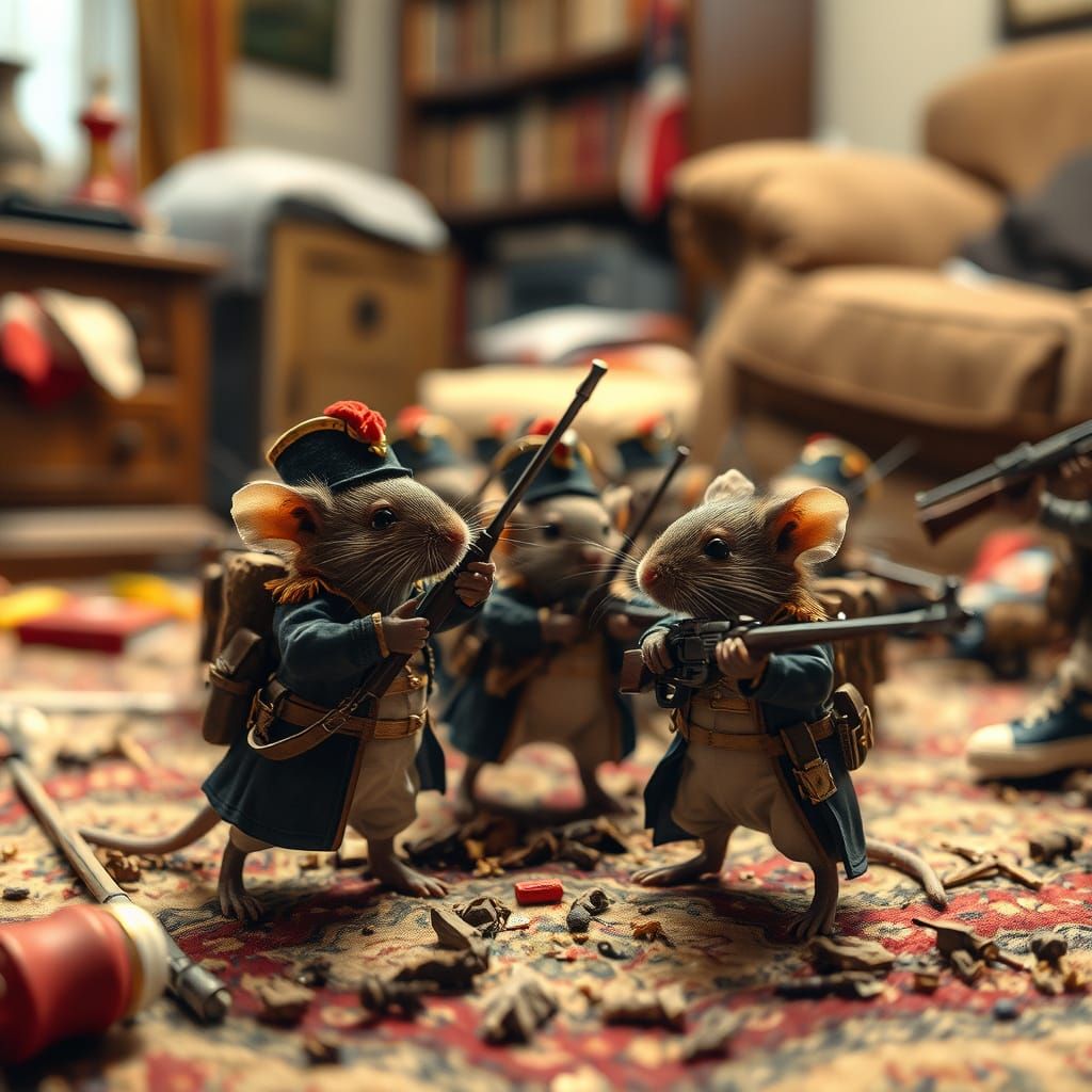 Mice Recreate Waterloo Battle in Miniature