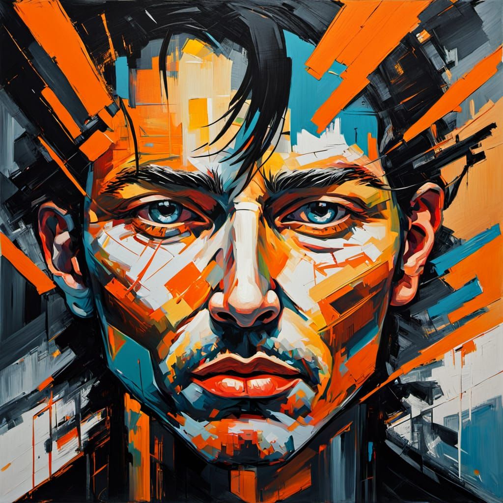 Expressionist Portrait With Bold Vibrant Colors