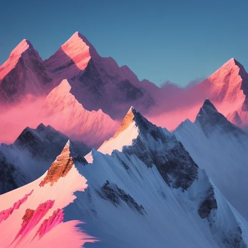 Mountaineer on Chomolungma Summit: Digital Art