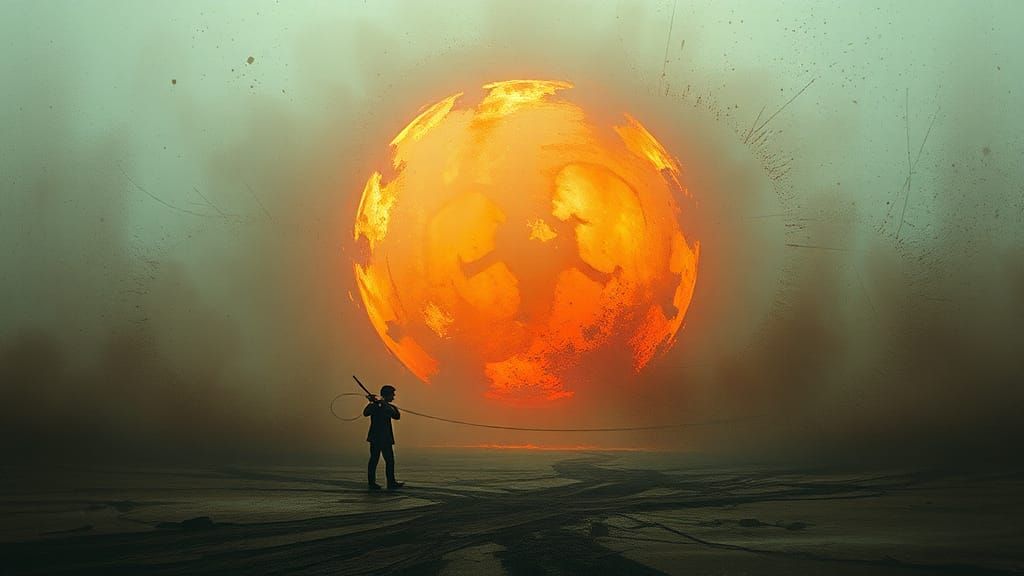 Dystopian Dreamscape: Political Truth in Surreal Alcohol Ink