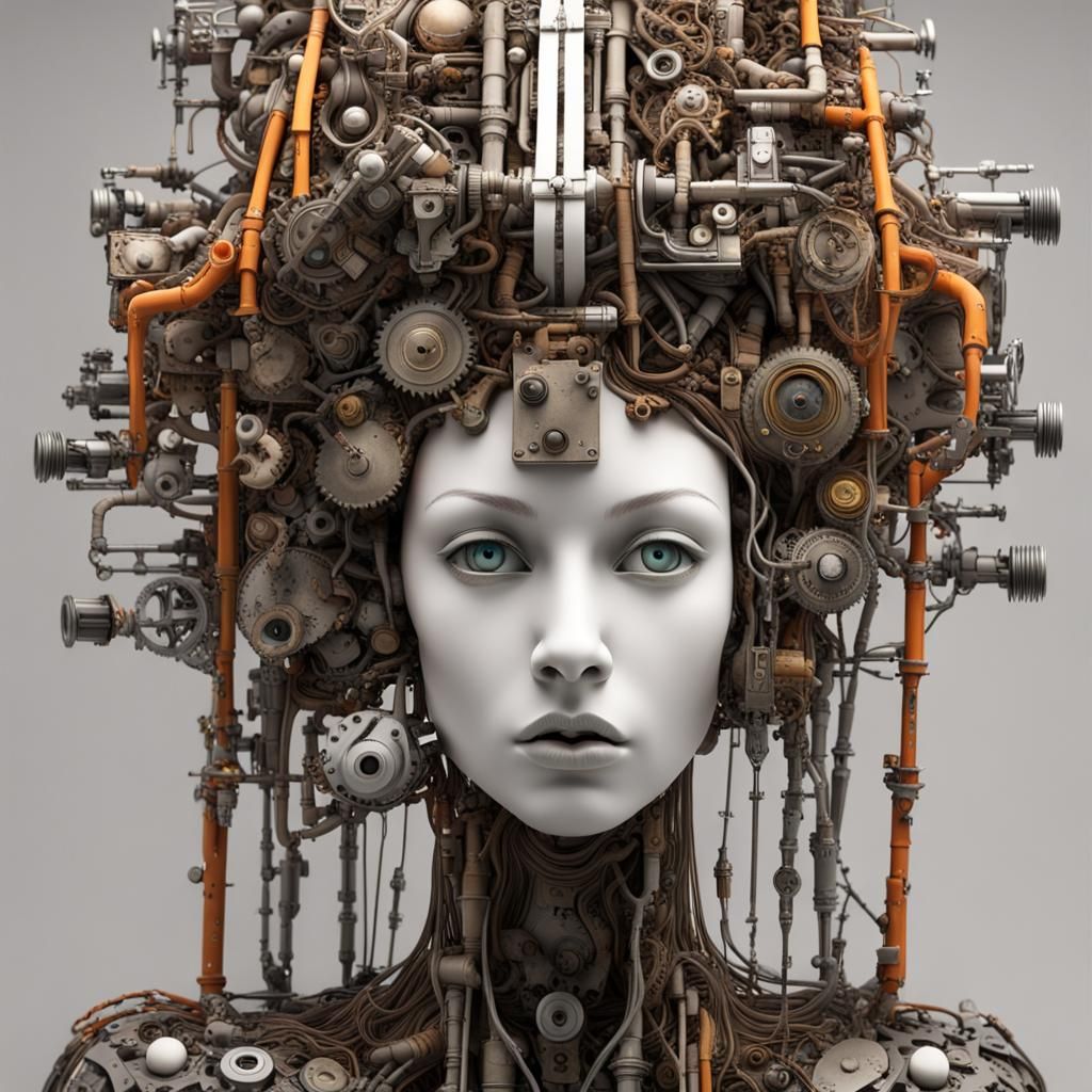 Mechanical Woman: Steampunk Nightmare in Volumetric Smoke