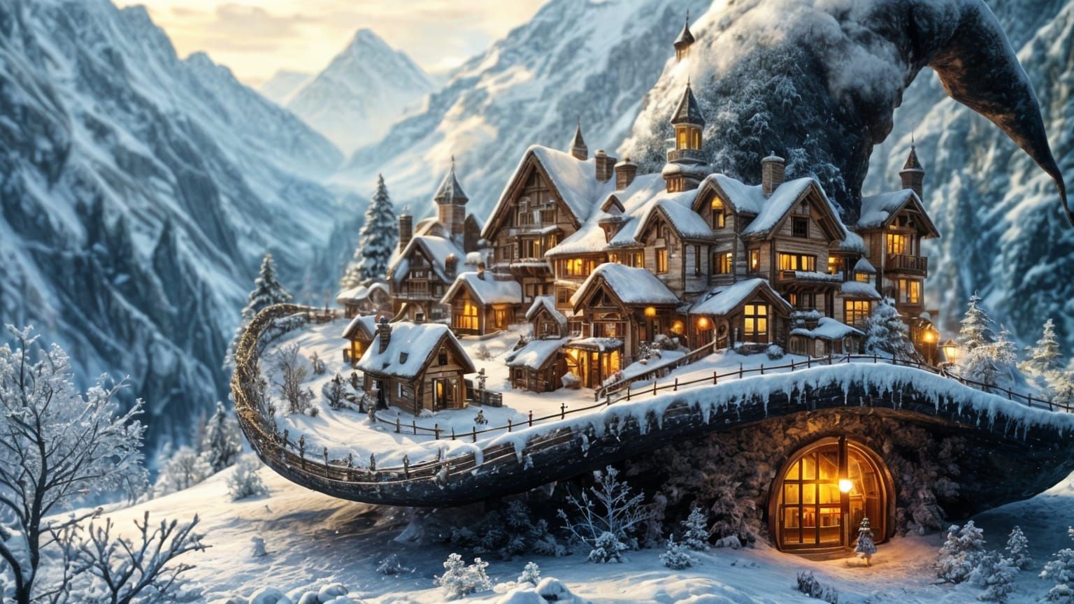 Sparkling Snowflakes Generated by AI