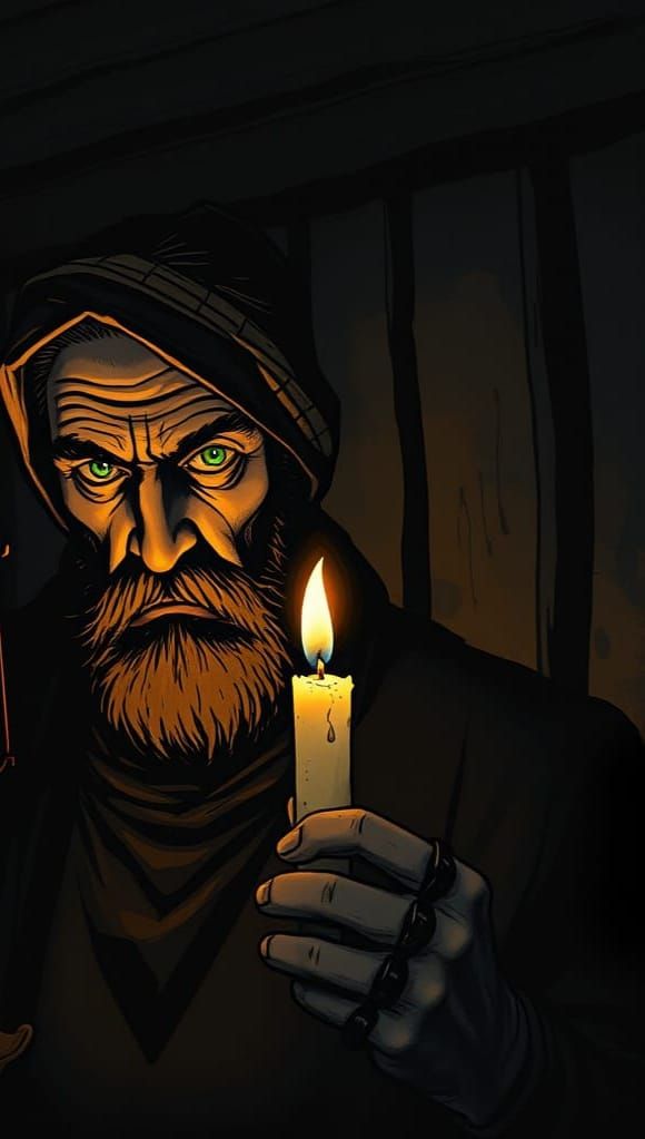 Shadows Dance: An Old Man's Candleslit Vigil