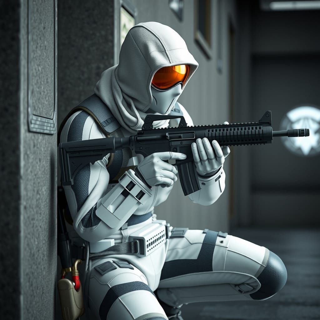 Stealth Operative in Epic 3D Cinematic Style