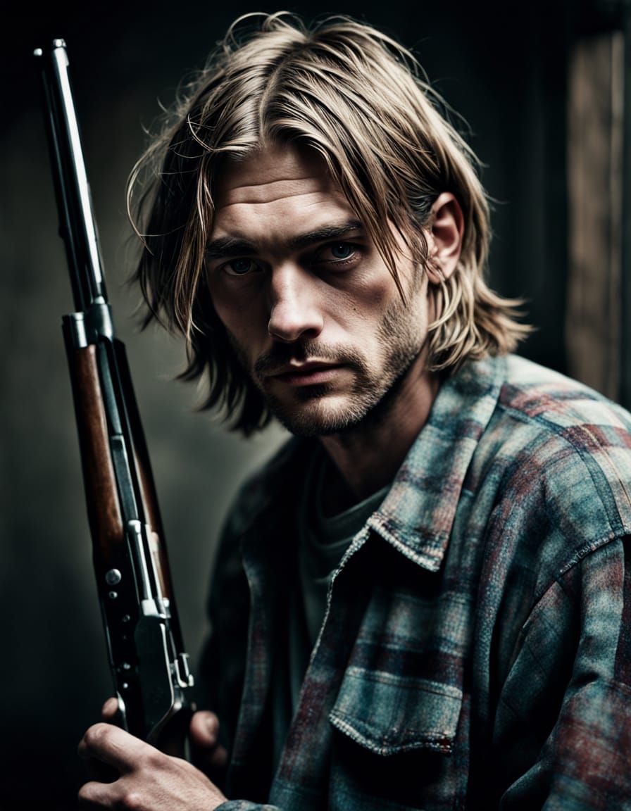 Grunge Icon's Intimate Moment, Shot in Soft Focus