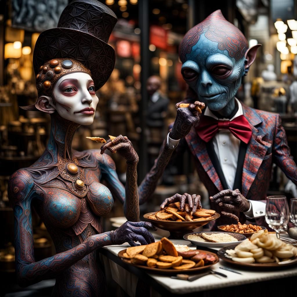 Photorealistic Aliens in Exotic Fashion: Hyperreal Photograp...
