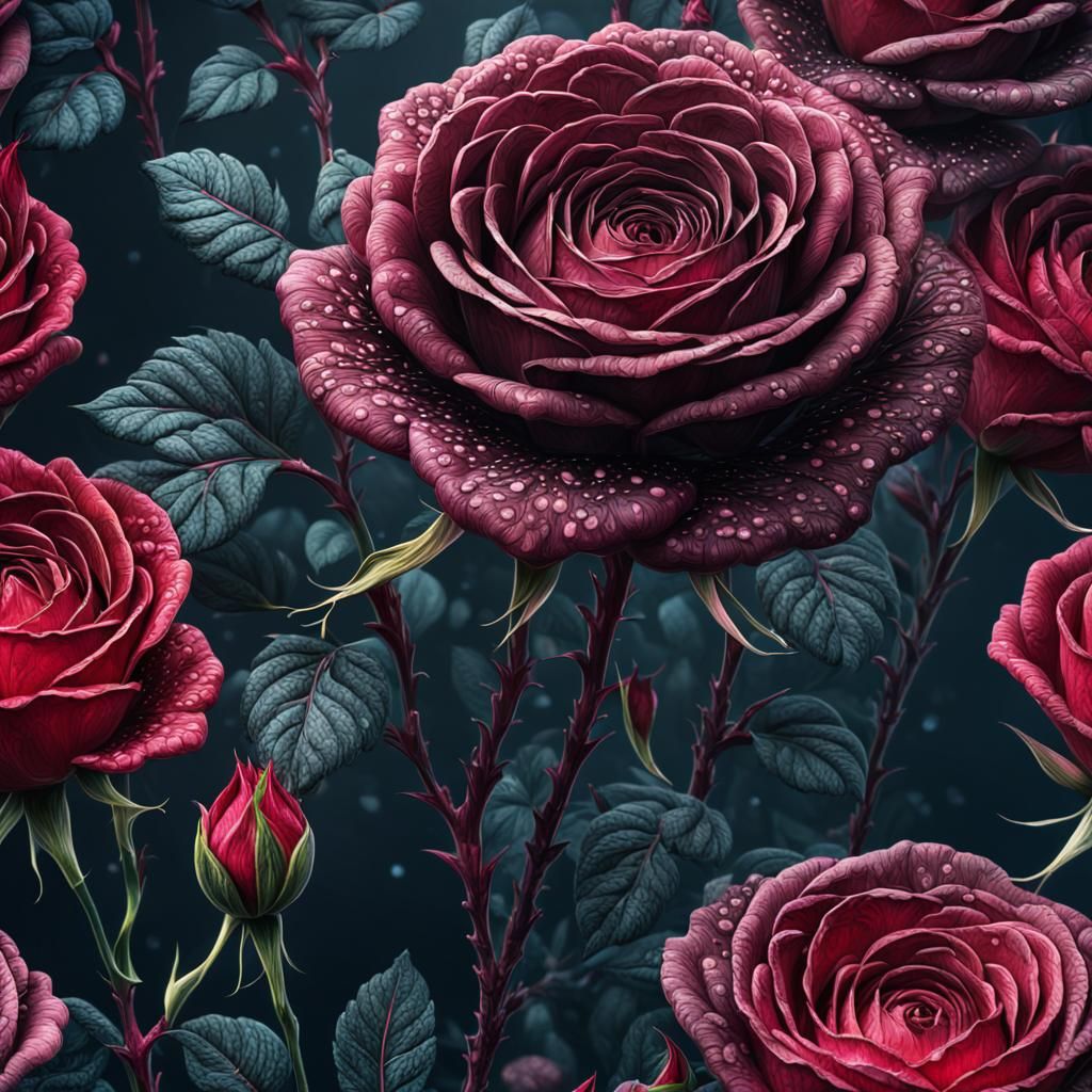 Epic Ruby Rose: Digital Matte Painting