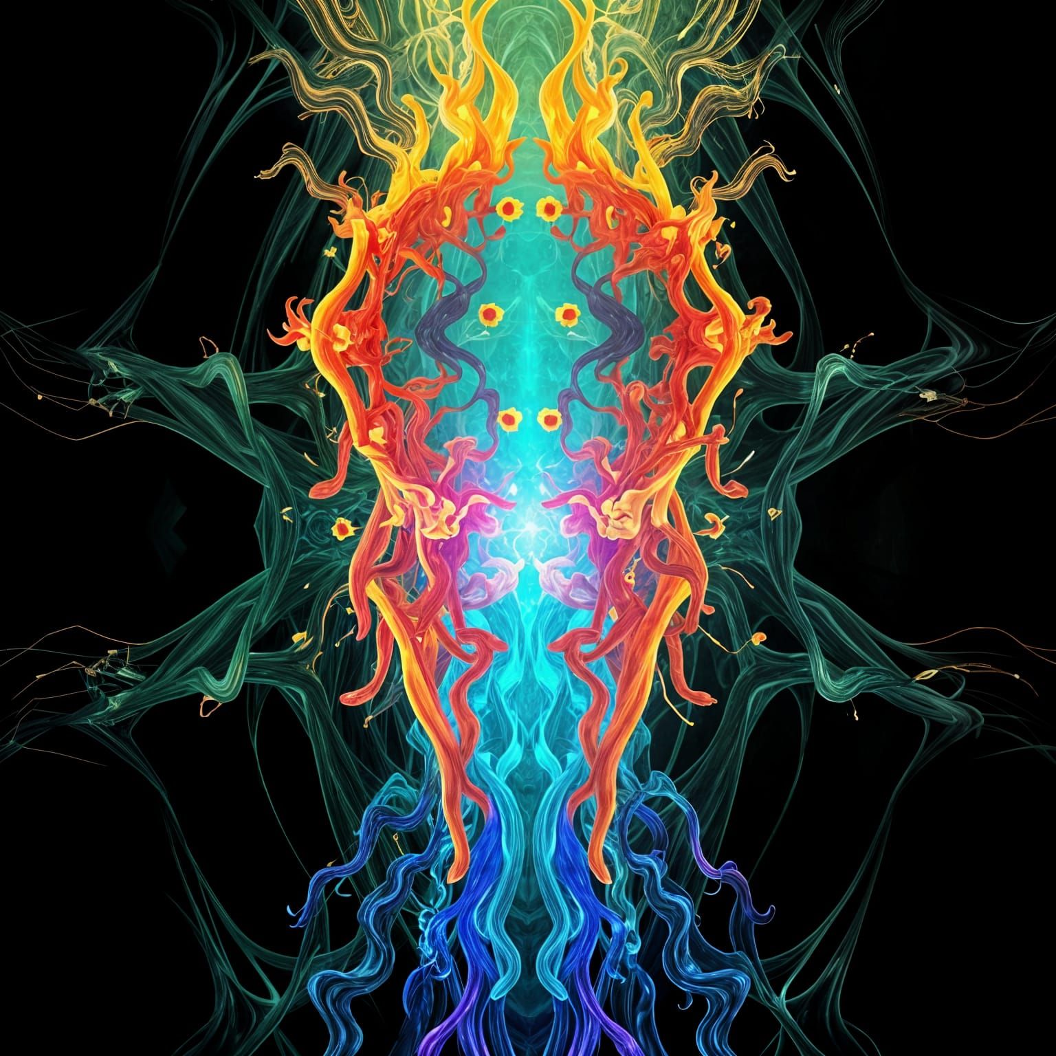 Distorted Reality in a Cyberpunk Landscape