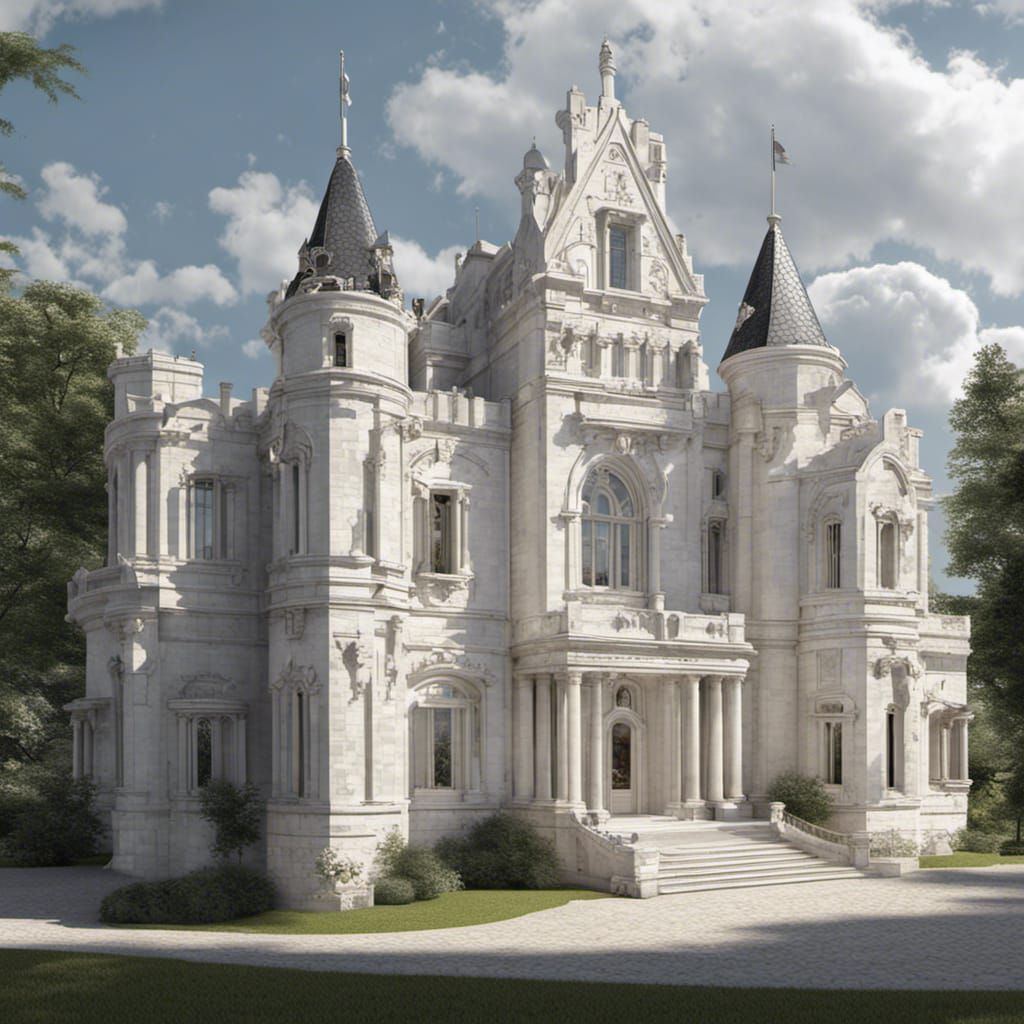 Modern Sleek White Castle Architecture