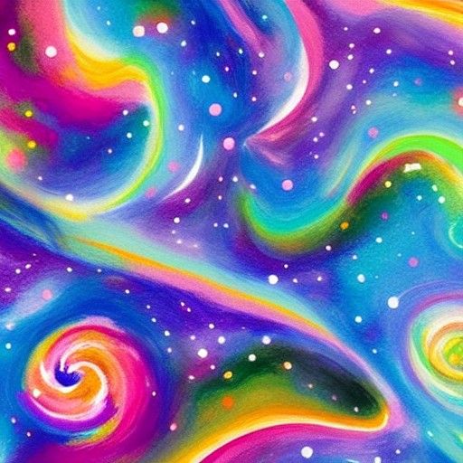 Candyland Milky Way Galaxy in Gouache