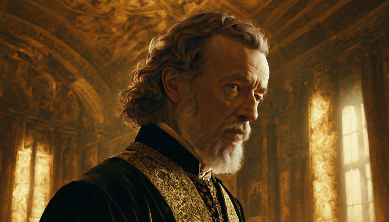 Renaissance Gentleman in Golden Opulence