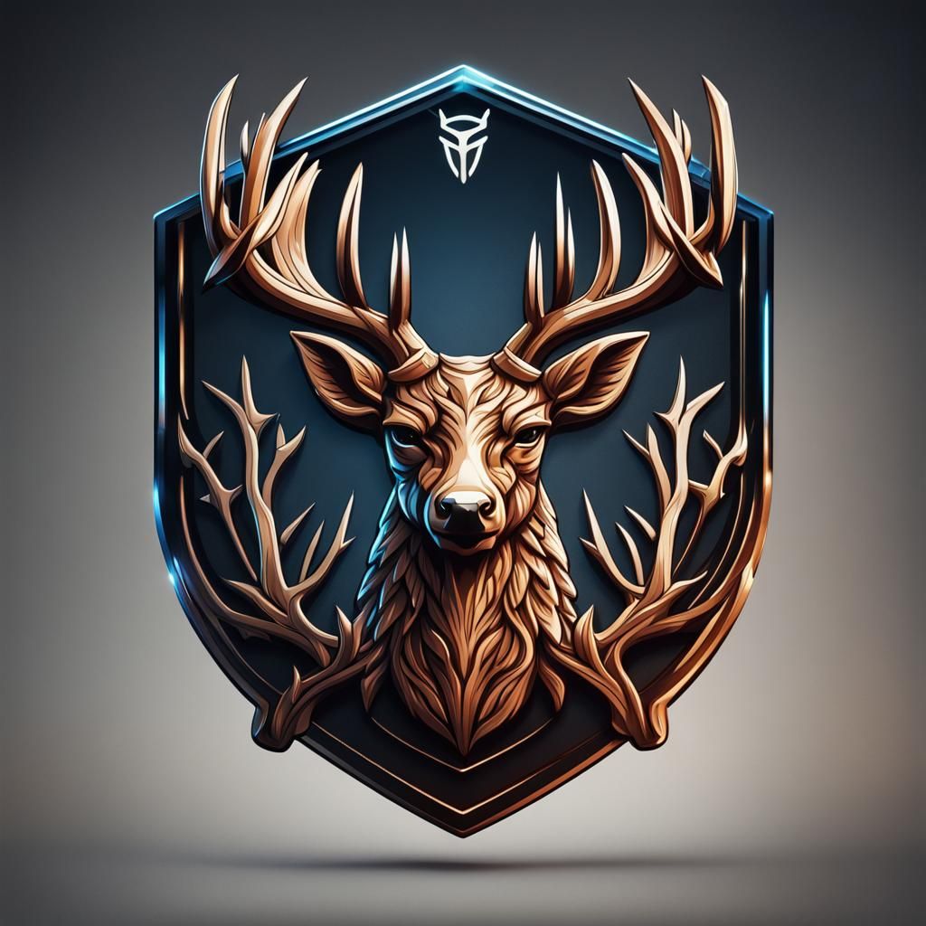 Hyperrealistic Esports Deer Logo in High Resolution