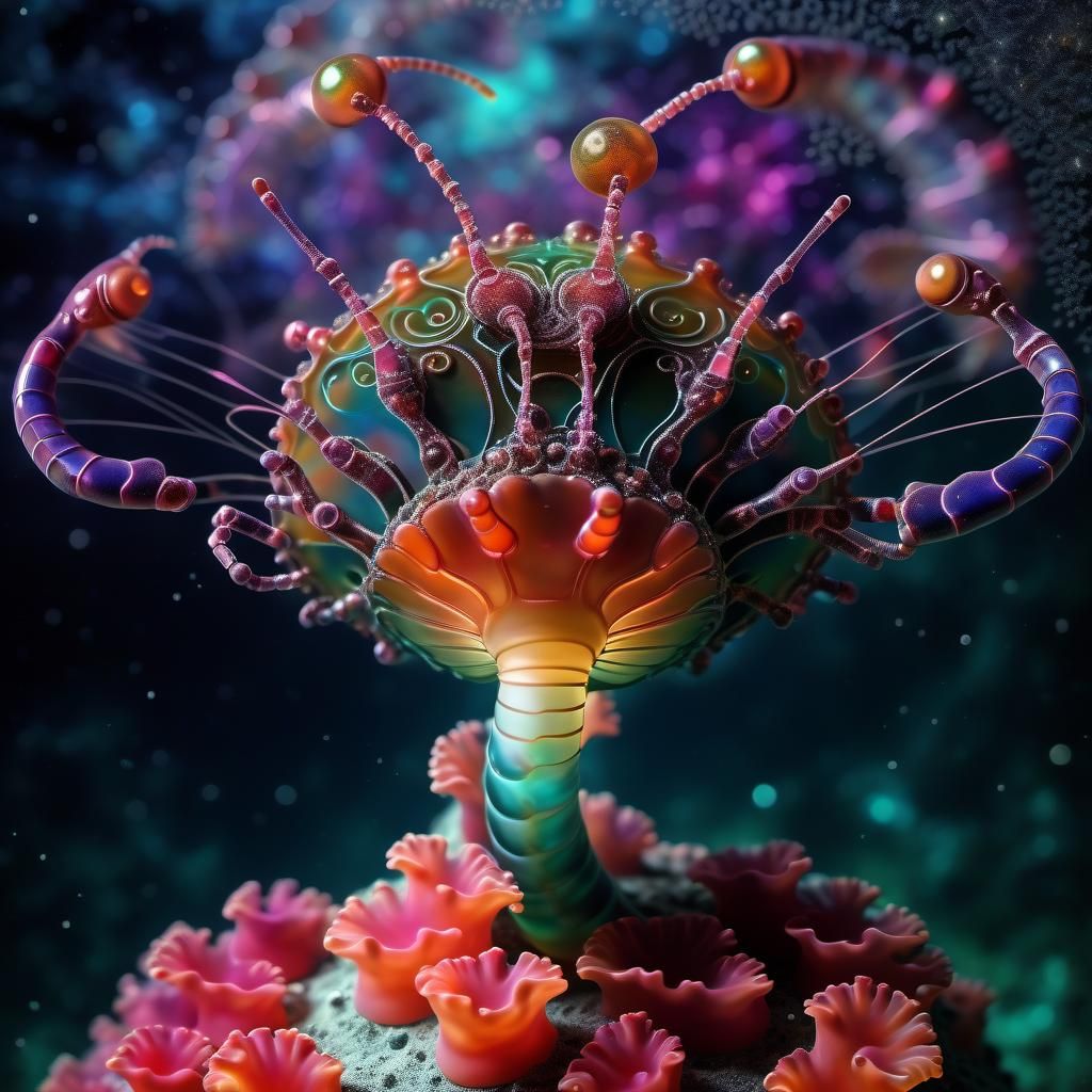 AI Self-Portrait: Nautilus Shrimp in Surrealist Style