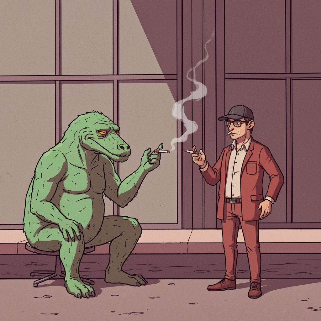 Gila Monster & Desert Rat on a Smoke Break