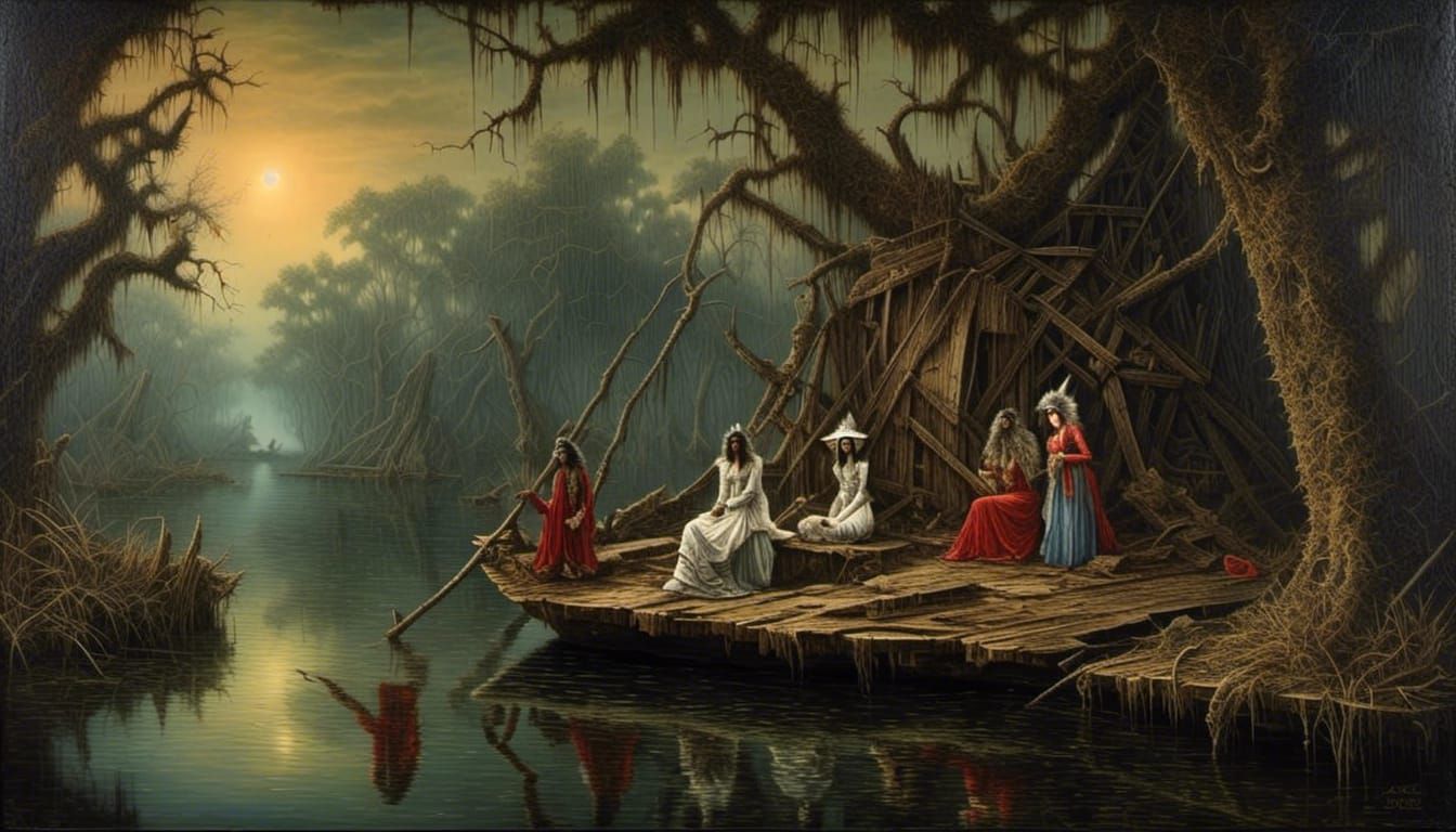 Bayou Fantasy: Trompe-l'oeil Painting in Storybook Style
