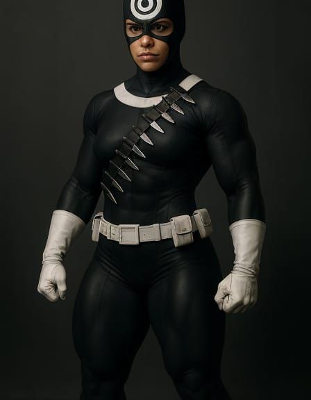 Natalie Morales as Bullseye in Black and White