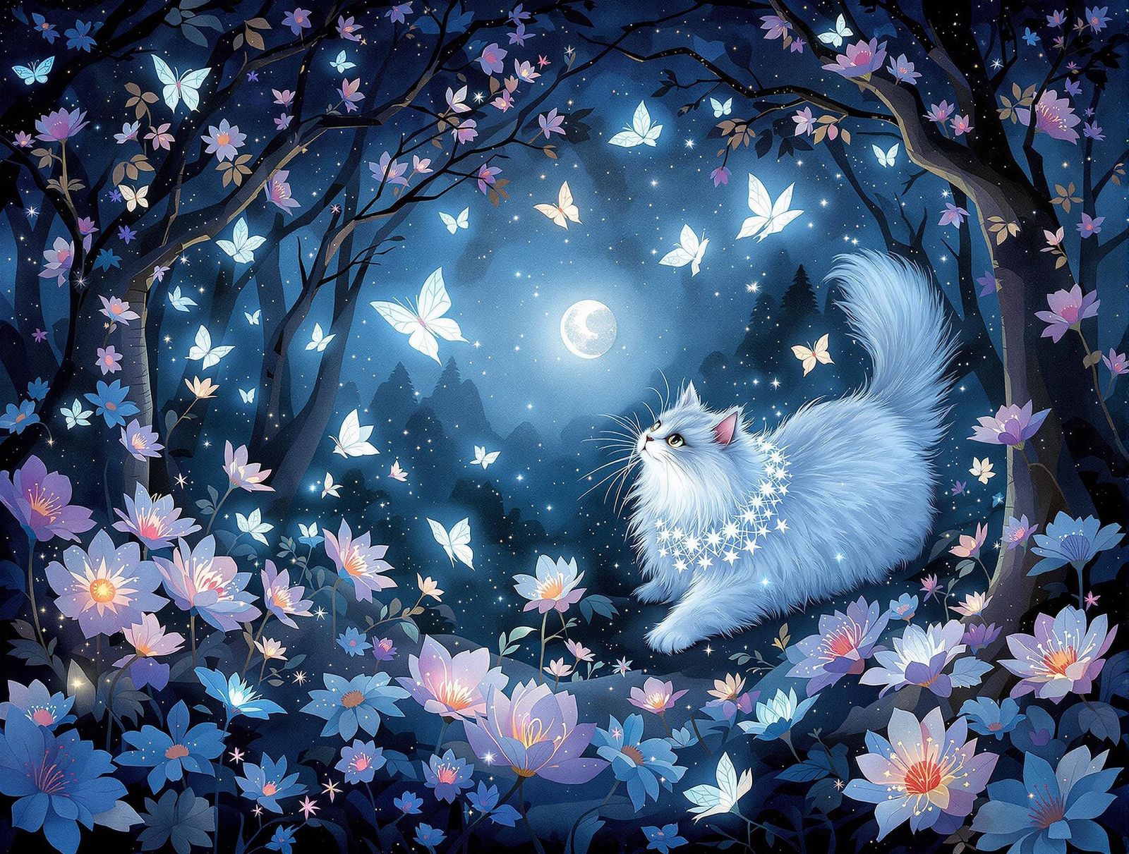 Moonlit Whispers in Twilight Forest