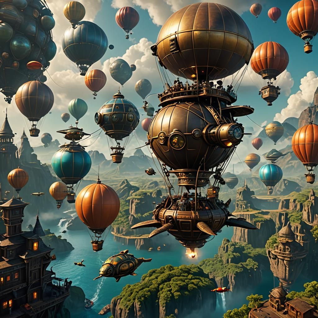 Flying balloon parade