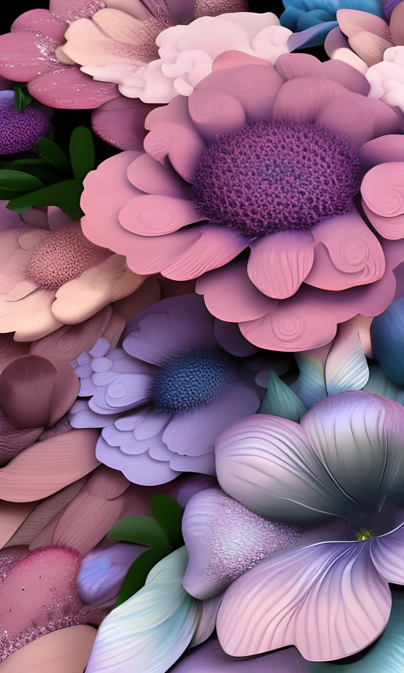 Ethereal Floral Fantasy: Detailed Matte Painting