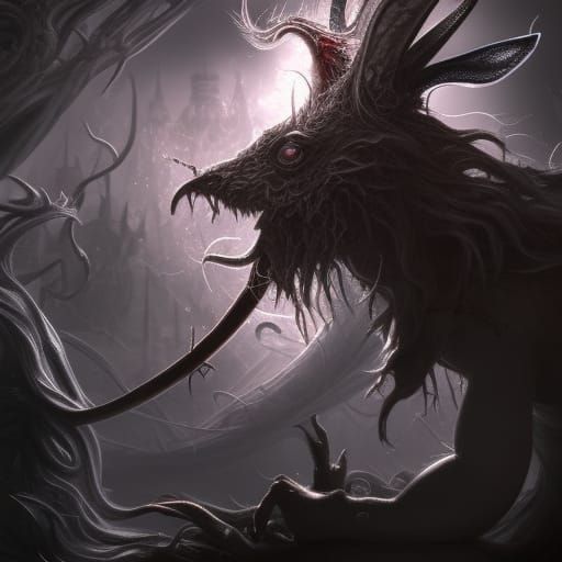 Nightmare White Rabbit Character Card in Dark Wonderland