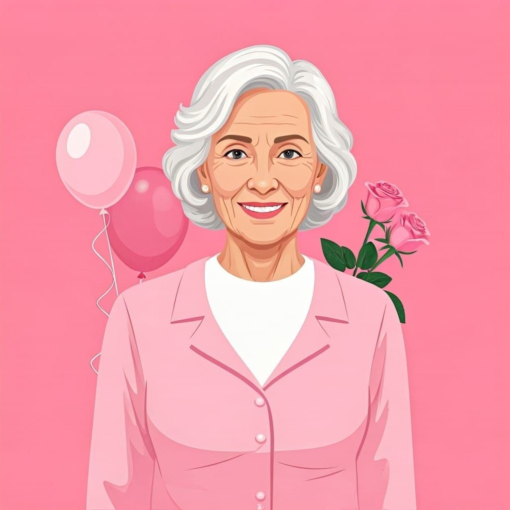 Breast Cancer Survivor Stands Proudly in Pink