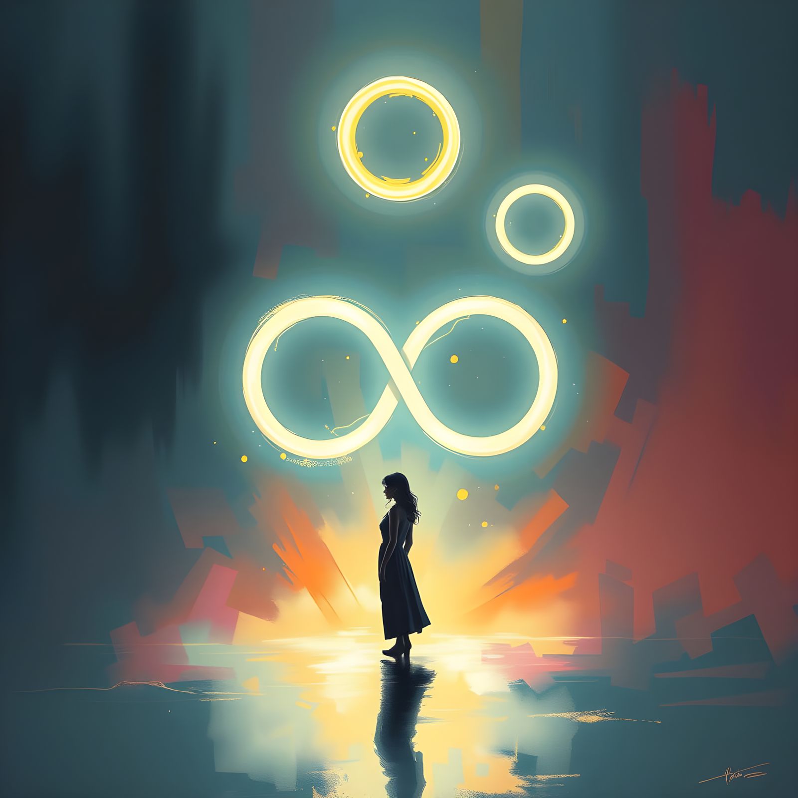 Endless Loop Infinity Symbol in Vibrant Colors