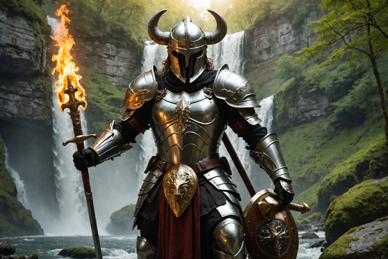 Mythical Centaur Wears Leather Armor in Enchanted Forest