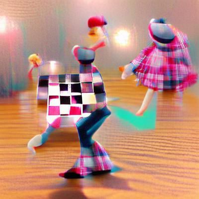 Abstract Checker Dance Pattern