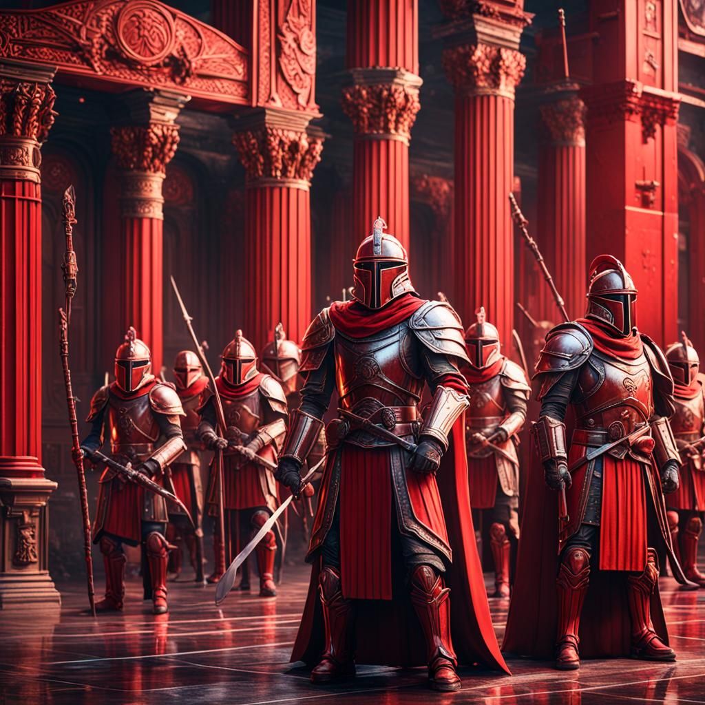 Detailed Praetorian Guards Fantasy Concept Art