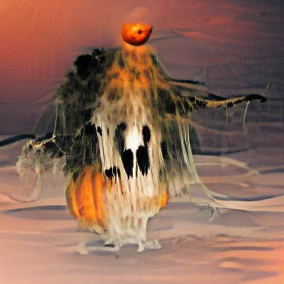 Eerie Halloween Pumpkin Under Moonlight